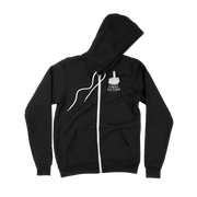 Local AF Middle Finger Zip Up Hoodie