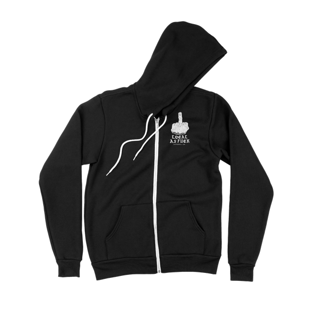 Local AF Middle Finger Zip Up Hoodie